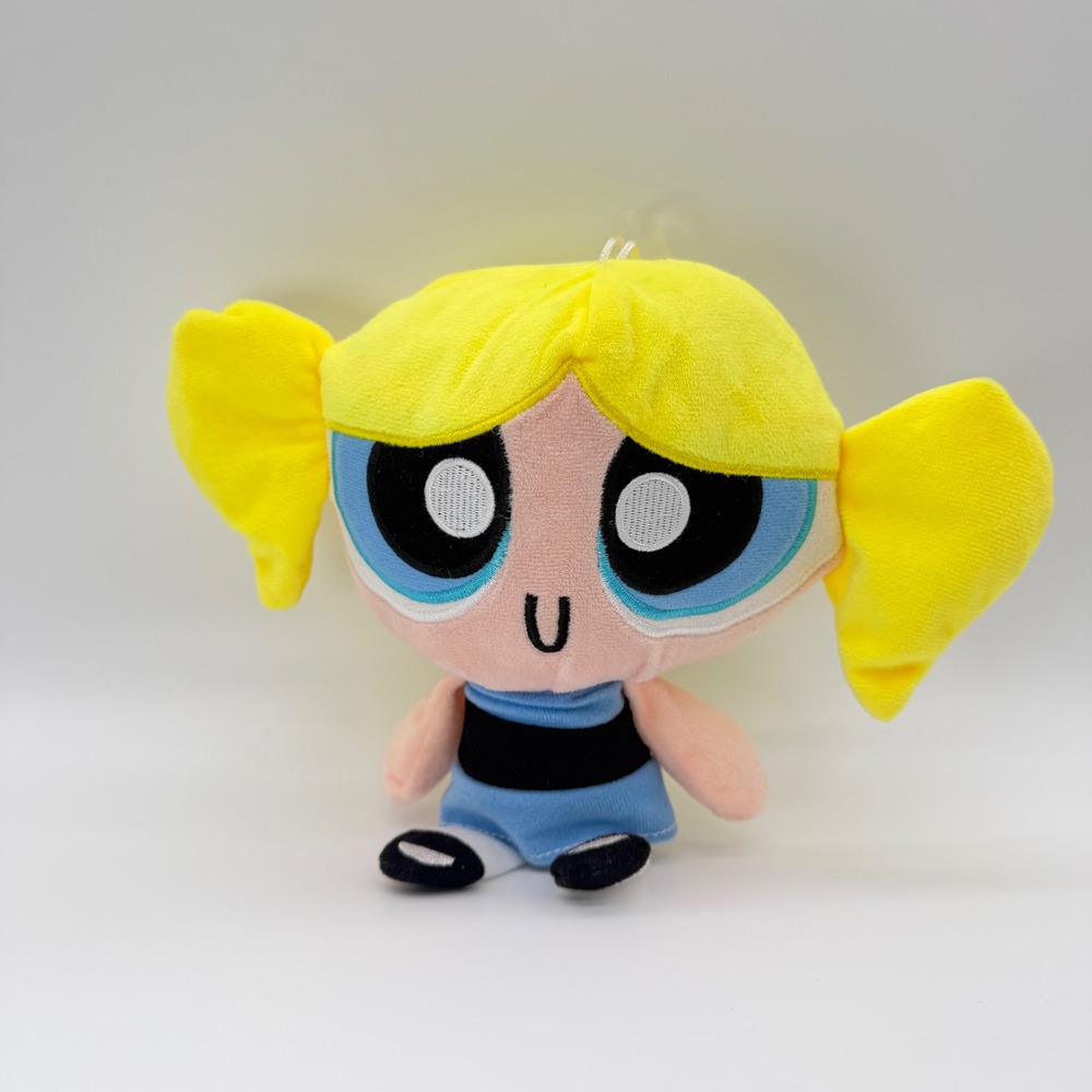 Cartoon Network Powerpuff Girls Bubbles Plush Toy Blue Dress 6 Inch Stuffed Doll